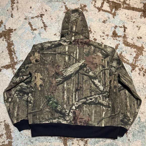 Carhartt Camo Canvas Jacket Size Large Mossy Oak Camouflage Hunting J221 314 - Picture 2 of 8